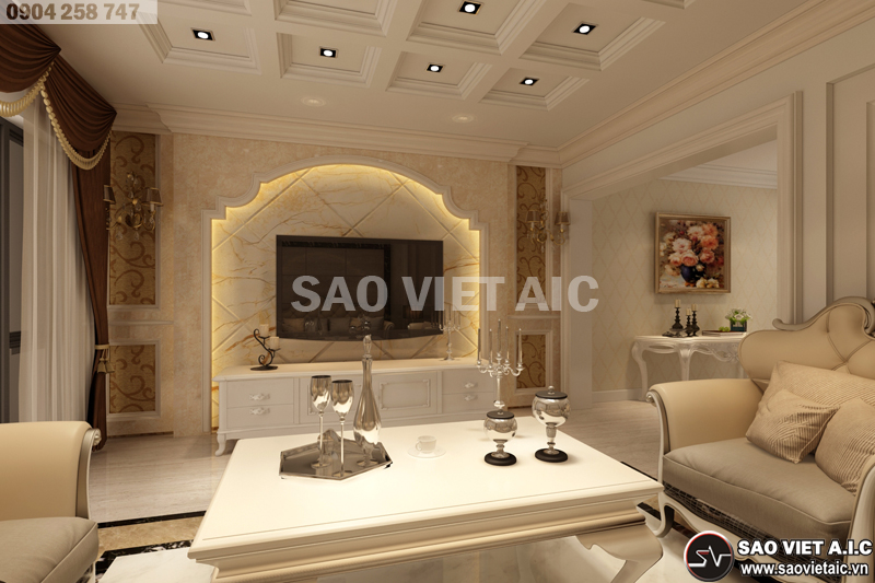 thiết-kế-nội-thất-nhà-phố-tân-cổ-điển