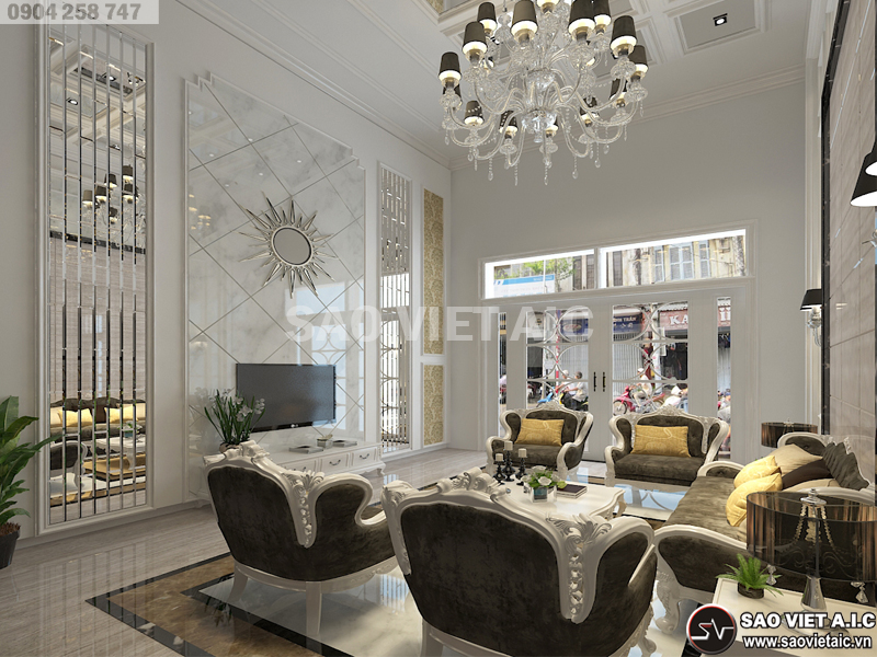 thiết-kế-nội-thất-nhà-phố-tân-cổ-điển