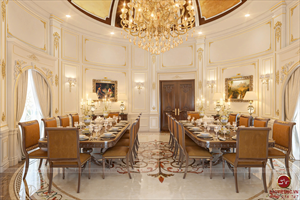 Dự án cải tạo nội thất phòng ăn VIP tân cổ điển sang trọng, chuẩn mực cho nhà hàng cao cấp